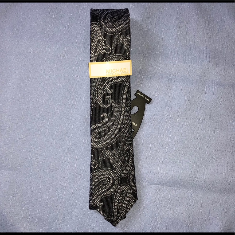 NWT!  Michael Kors Silk Tie Paisley Print